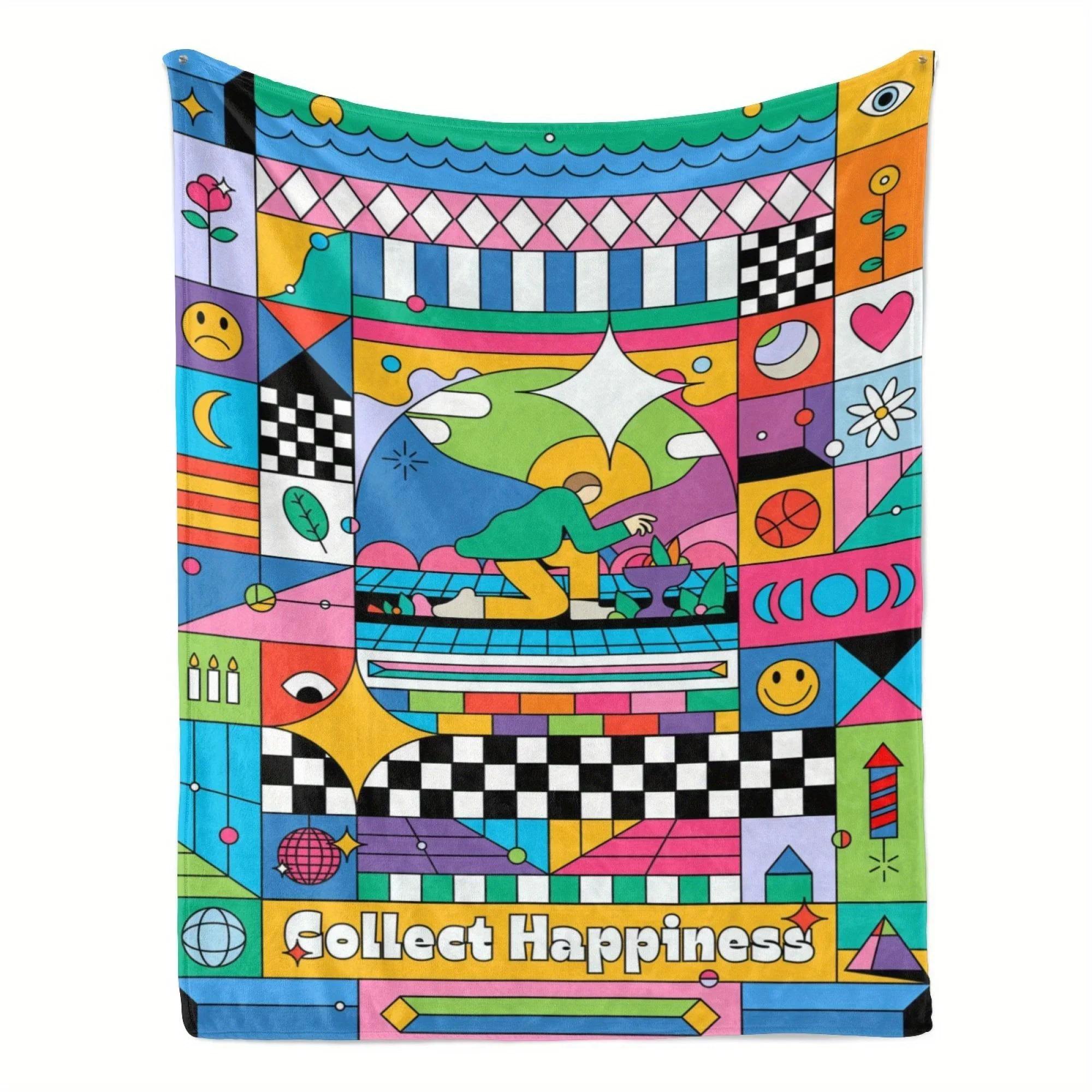 

PC Digital Print Flannel Throw Blanket Soft Cozy Warm Blanket for Sofa Office Bed and Travel Perfect Christmas Gift 40x50in