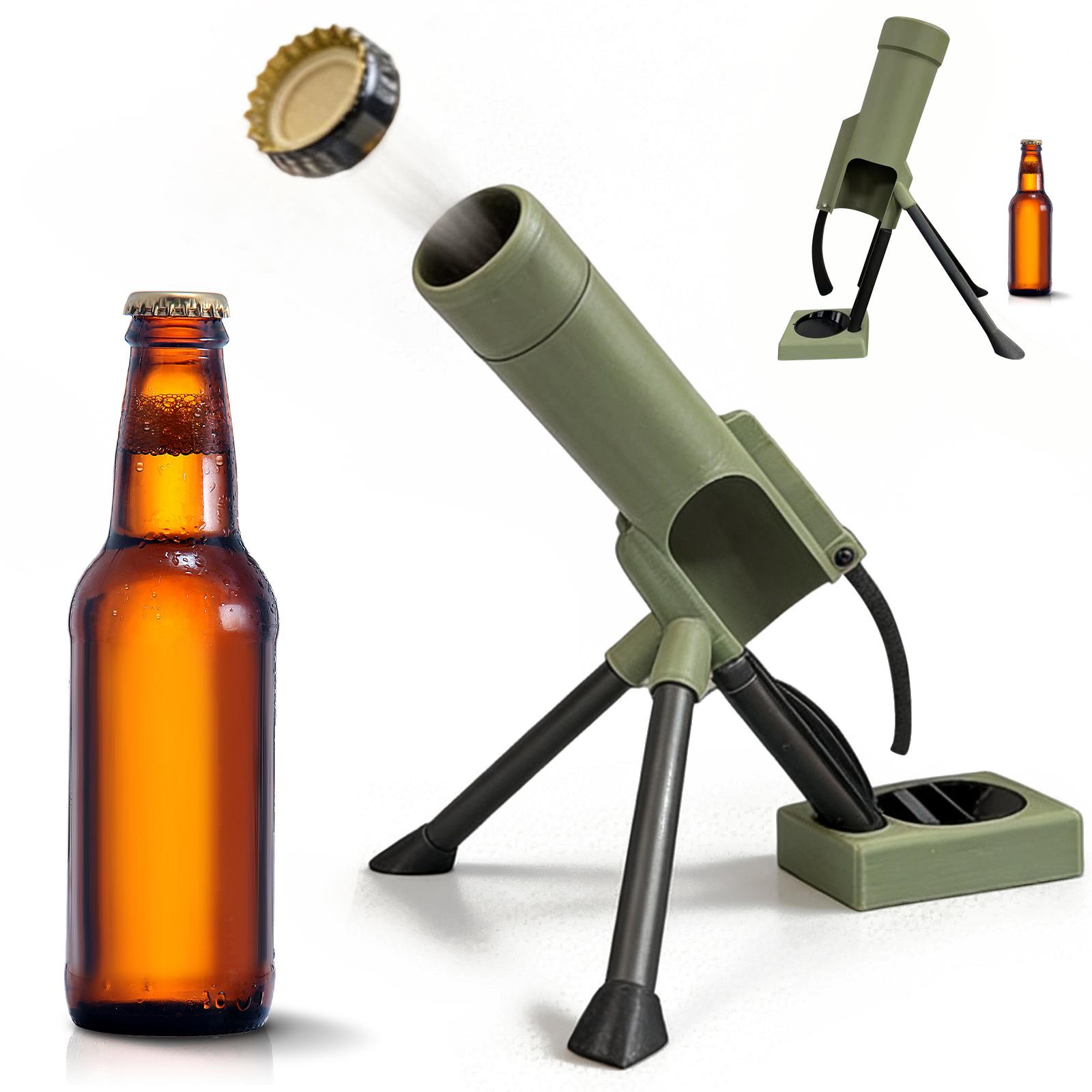 

Beer Bottle Mortar Bottle Opener, 1mm Mortar Beer Bottle Opener Heavy-Duty Cap Hands-Free Push Down Opener Men s Exclusive Space For Bar One Size