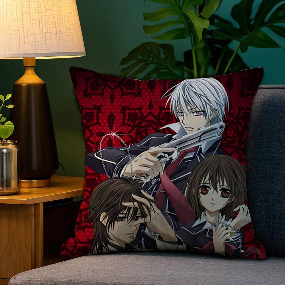 V-Vampire Knight Pillow Case Plush Fabric Soft Double Sided Print Sofa Cushion Cover Throw Pillow Covers