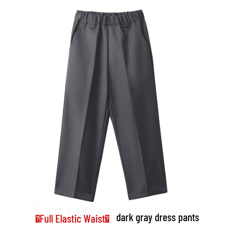 Calças de Uniforme Escolar Infantil: Preto, Branco, Azul Escuro para Meninos, Alunos do Ensino Fundamental