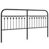 VidaXL Tête de lit métal noir 180 cm, tête de lit en métal, tête de lit haute, tête de lit pour lit double, tête de lit 376636