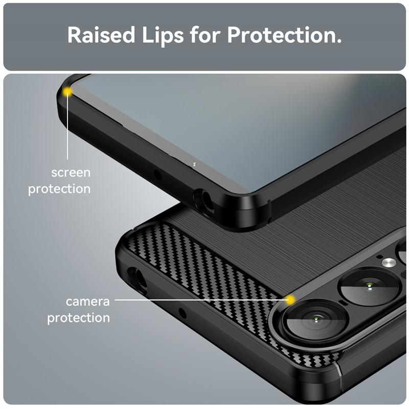For Sony Xperia 1 VII Case Sony Xperia 1 VII Cover Shockproof Silicone Anti-Slip Brushed TPU Protective Cover Sony Xperia 1 VII