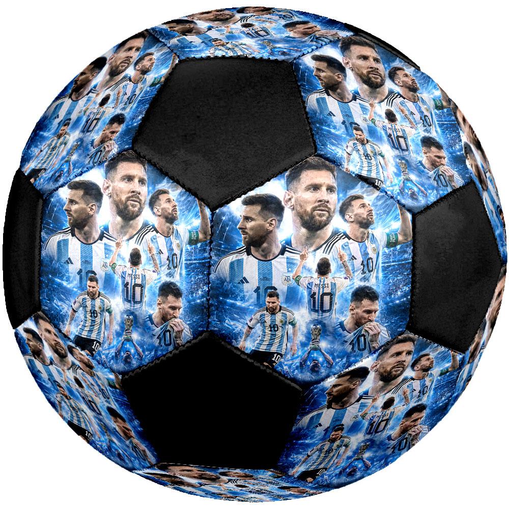 Lionel Messi Fußball Größe 5, Maschinengenähtes PVC, Langlebig & Hoher Rückprall, Für Alle Altersgruppen, Fanartikel, für Spiele & den Außenbereich.