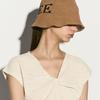 RE RHEE LOGO BUCKET HAT BEIGE