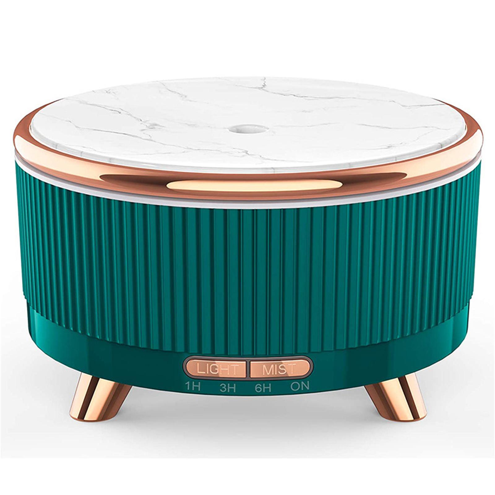 

500ml Ultrasonic Household Mini Humidifier Low Noise Large Capacity Aroma Essential Oil Diffuser Dark green (US plug)