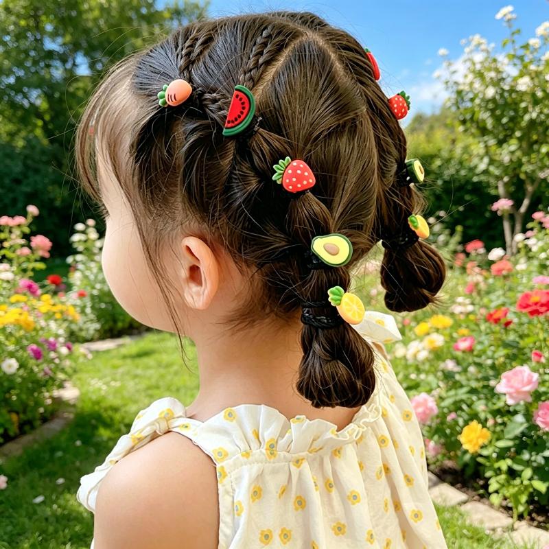 Cute Cartoon Hair Ropes Sweet High Elastic Rubber Bands Headwear With Handheld Box Bow Hair Ties For Kids