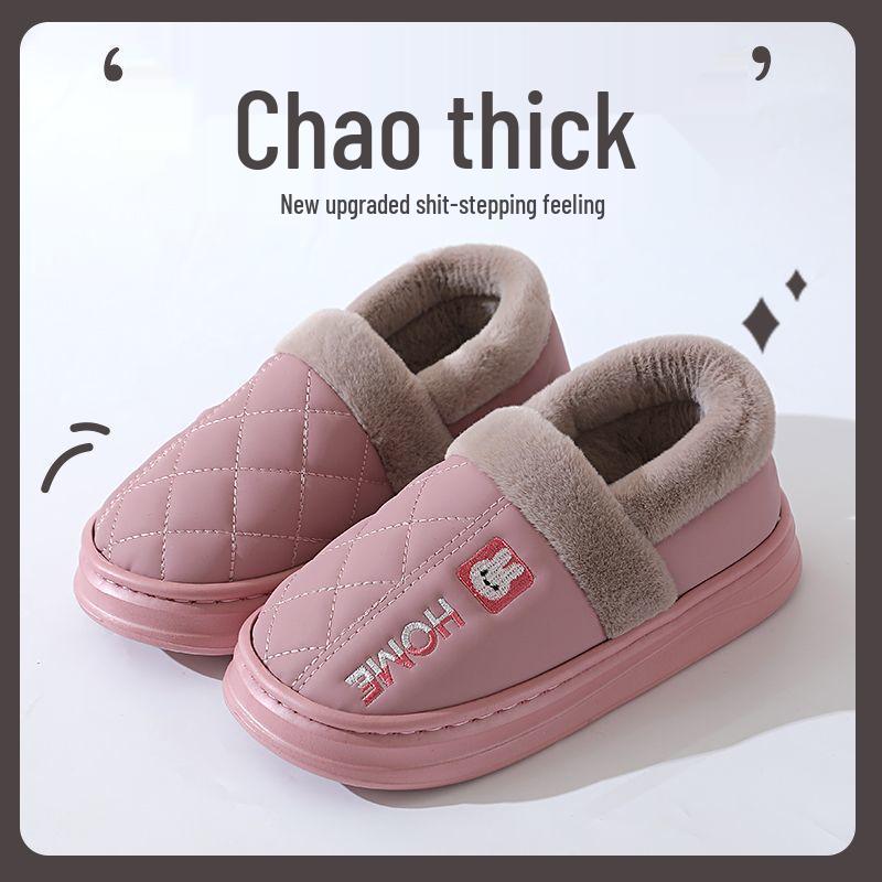 2025 Winter Wasserdichte Baumwollpantoffeln: Dicke Sohle, Rutschfest, Fersenbedeckend, Indoor- & Outdoor-Schuhe für Damen & Herren