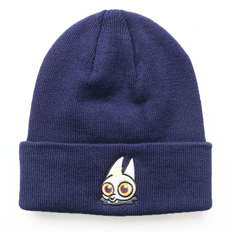 Unisex Fashion Cartoon Game Bunny Embroidered Knit Hat Autumn Winter Outdoor Warm Hexagonal Woolen Hat Cold Weather Hat