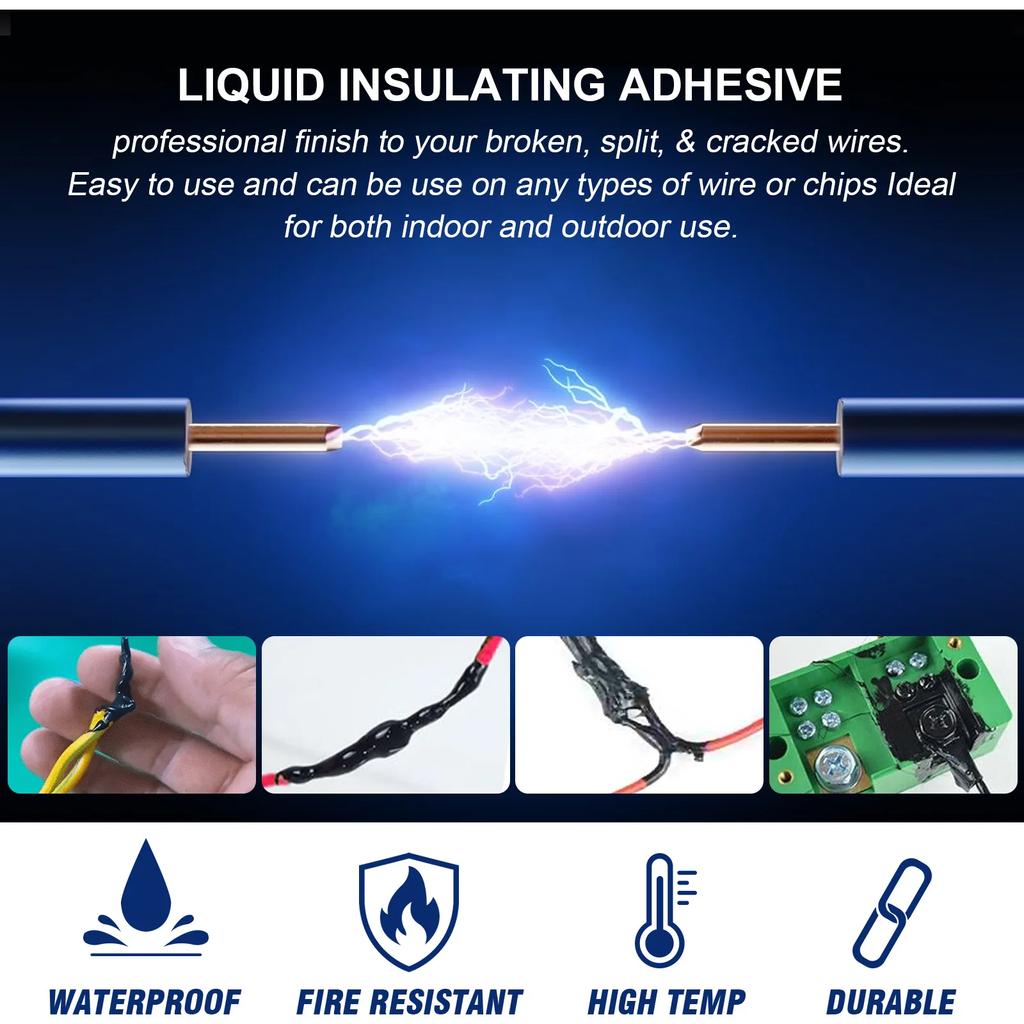 30ML/50ML Liquid Insulating Tape Repair Rubber Electrical Wire Cable Coat Fix Line Glue Wide Range Liquid Insulation Paste