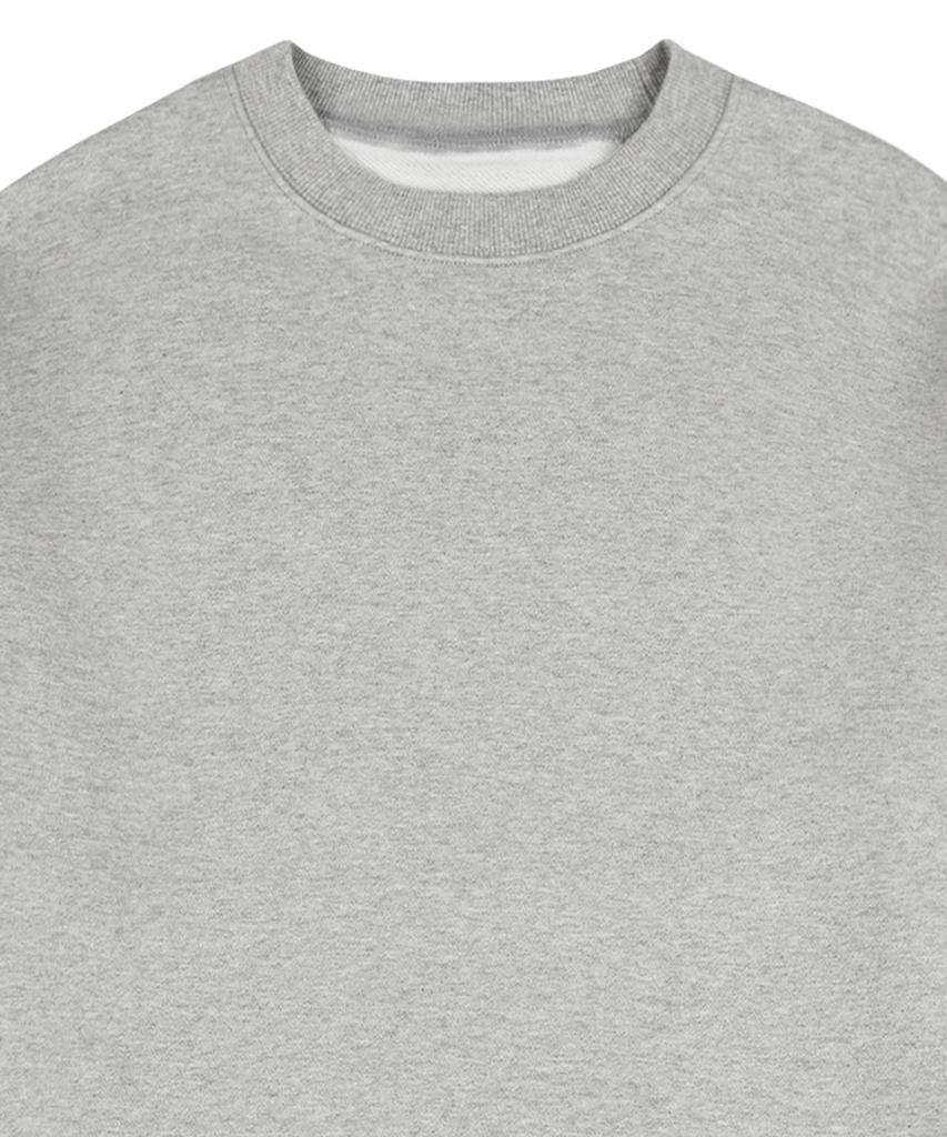 GRAVER [Unisex] Multi Tape Flower Smile Drawing Sweatshirt_Gray