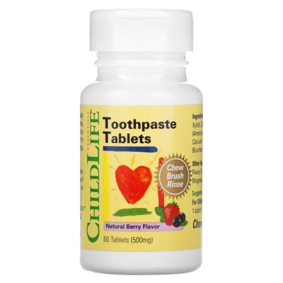 Toothpaste Tablets, Natural Berry Flavor, 500 Mg, 60 Tablets