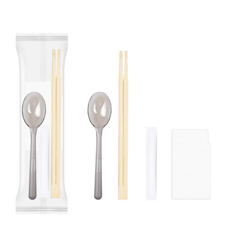 Yipan Disposable 4-in-1 Bamboo Utensil Set