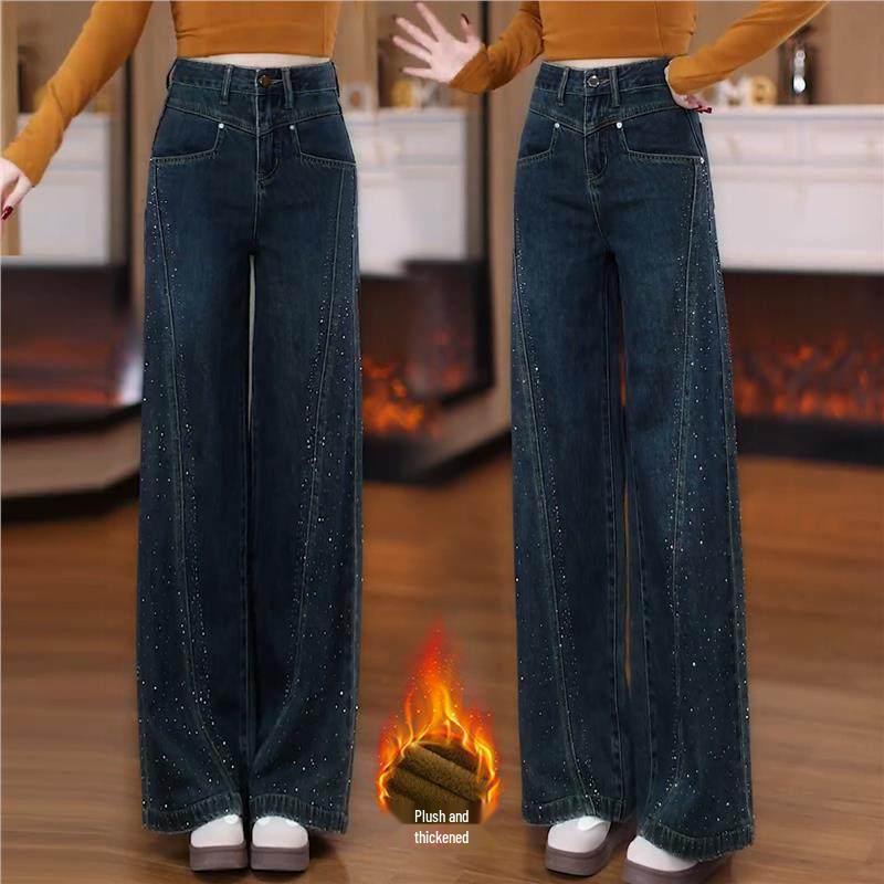 

Women s High Waist Slim Fit Loose Wide Leg Jeans with Full Sky Stars Design - Spring/Autumn 2026 Collection 2XL /30 [Recommended 125-135 lbs]