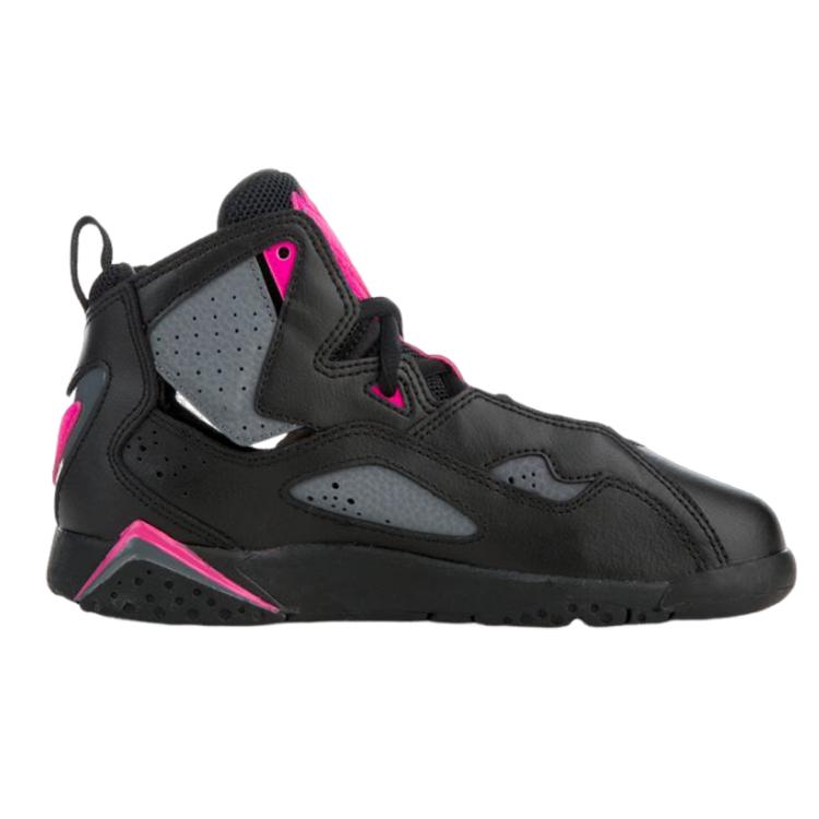 New Jordan True Flight High-Top Children's Basketball Shoes Black Pink Children Aged 3-7 Years Old 342775-009