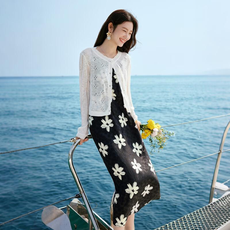 Elegant French Floral Camisole Maxi Dress