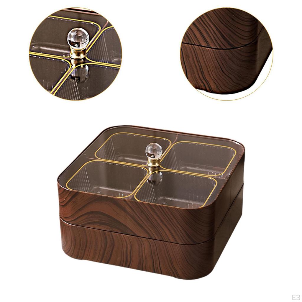 Divided Serving Tray Candy And Dry 2 Tier Decorative Storage for Sweets,