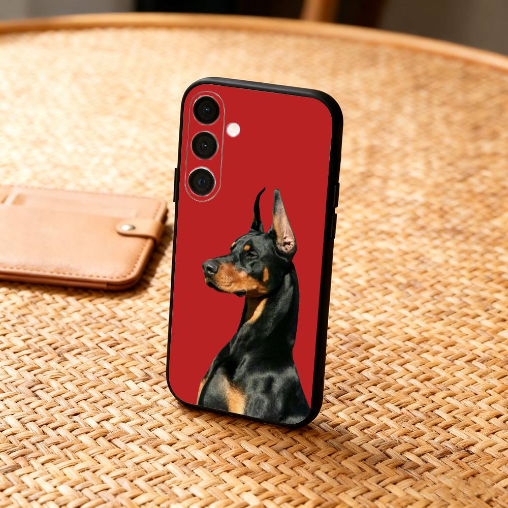 

Doberman Dog Phone Case For Samsung A73,72,71,53,52,51,22,91,80, Soft Black Cover Samsung a72