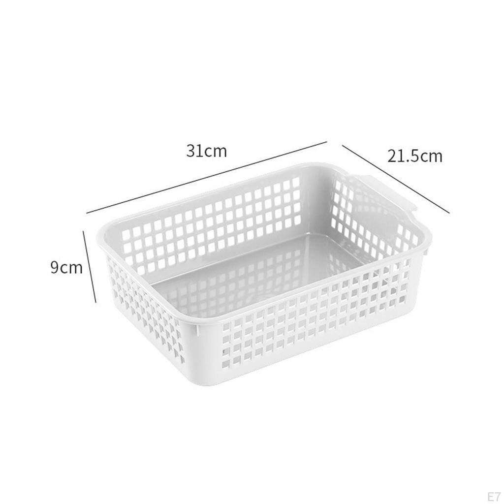 6 Pieces Desktop Storage Basket Bins Vanity Trays Paper Baskets Decor Organizer