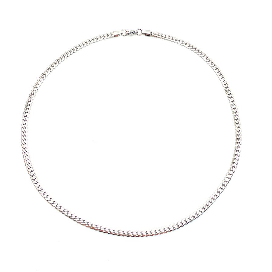 

Мужская и женская хип-хоп индивидуальная легкая NK плоская цепочка на ключицу титановая стальная цепь 6,7 мм 45 белый