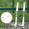 1 Stuks L-Vormige Onkruidsteker Roestvrijstalen Blad Houten Handvat Tuin Baksteenvoeg Steenvoeg Muurhoek Spleet Handmatige Onkruidverwijderaar
