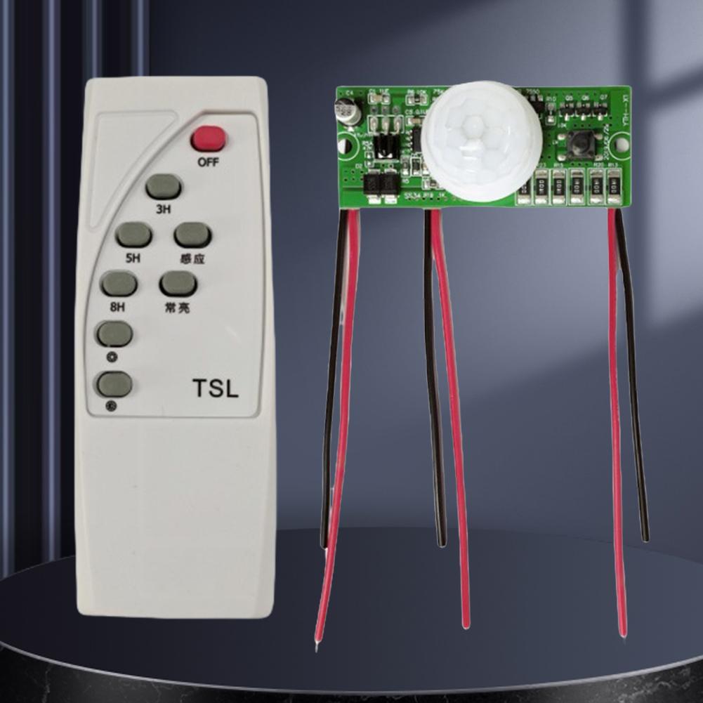 3.2V 3.7V Solar Lamp Board Control Sensor Night Light Module Infrared Human Body Induction Controller Module with Remote Control