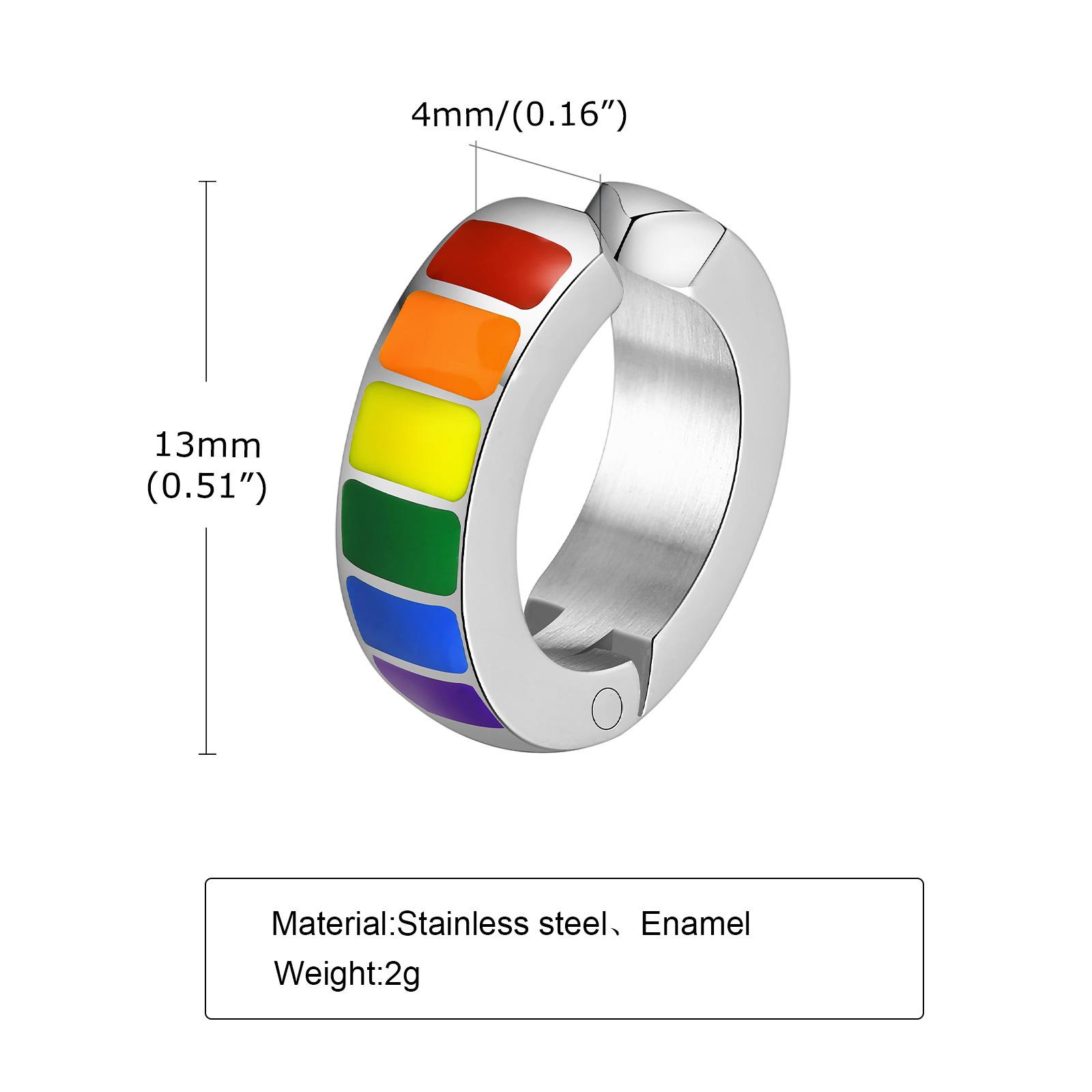 

Черные клипсы-кольца из нержавеющей стали для непроколотых ушей - Титановая бижутерия