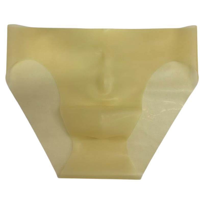 Mens Sexy Latex Underpants Seamless Underwear Scrotum Bulge Pouch Briefs See-Through Safety Panties Breath Underpants Nightclub