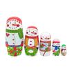Egg Shape Owl Wooden Stacking Dolls Snowman Girls Russian Doll Owl Nesting Dolls  Brithday Gifts