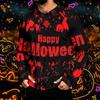 Men's Long Sleeve Hoodie Sun Shirt with Halloween Print