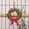 Green Leaf Christmas Wreath 20cm Decorative Wall Door Hanging Ornament Holiday Home Party Decor