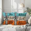 Pumpkin Pillow Cover Linen Single-sided Printed Plant Maple Leaf Living Room Sofa Decorative Cushion Cover Pillow