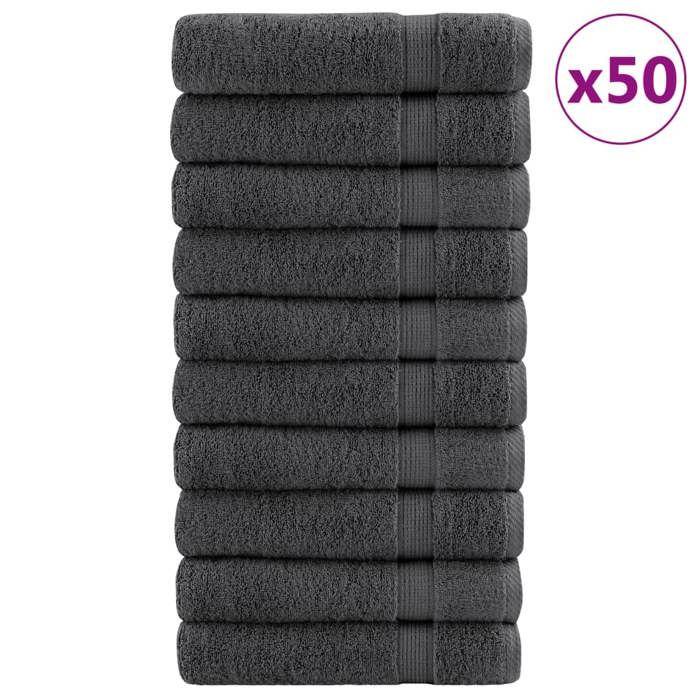 VidaXL Premium Hand Towels 50 Pcs, Bath Towels, Hand Towels, Bathroom Washcloths, 137159