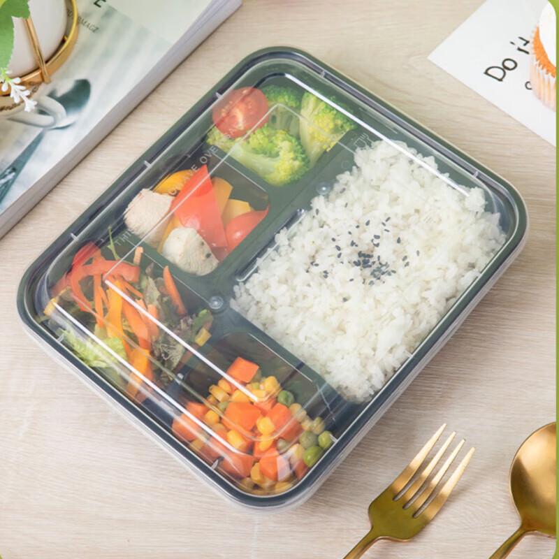 Disposable 5-Compartment Clear Meal Prep Containers