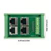 4 Way RJ45 8P8C Ethernet Port Adapter With Vertical Mounting For Space Saving Installation