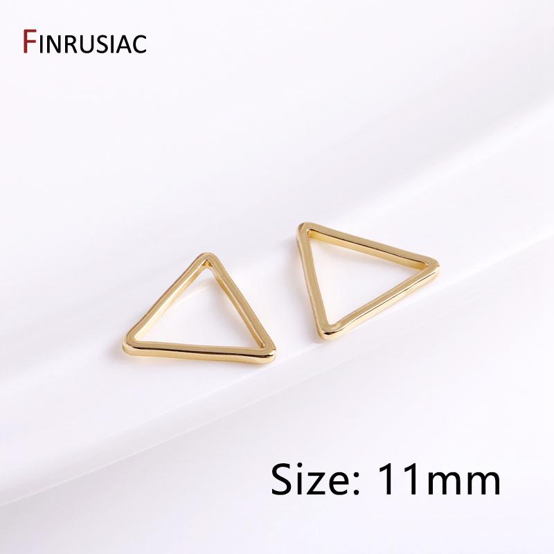14K Gold Plated Brass Star/Pentagram/Square/Round Connector For Jewelry Making Supplies Earrings Making Accessories Wholesale