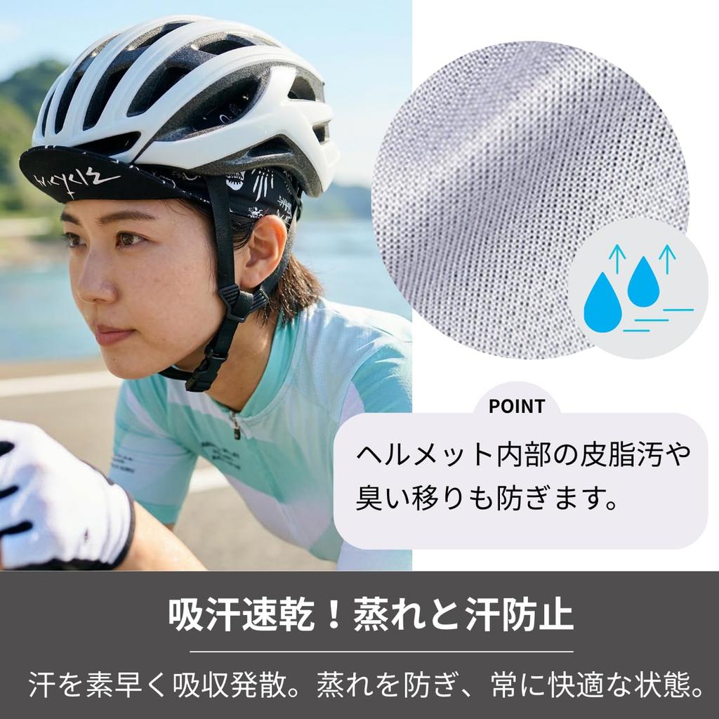 Cycling Inner Helmet Cap with Unisex [andoffer] Cap, Cap, Brim, Sweat-wicking, Quick-drying, Breathable, Sunscreen, Mesh, Thin, Lightweight, Summer,