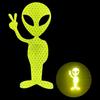 Fashion Alien Peace Highly Reflective Warning Decal Car Sticker Personality for Motorcycle Vinyl Decals Accessories Sunscreen