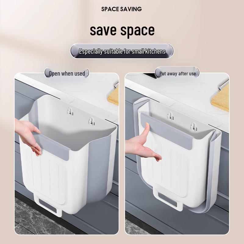 Bezděrový nástěnný kuchyňský odpadkový koš – Multifunkční, šetřící práci, design bez ohýbání