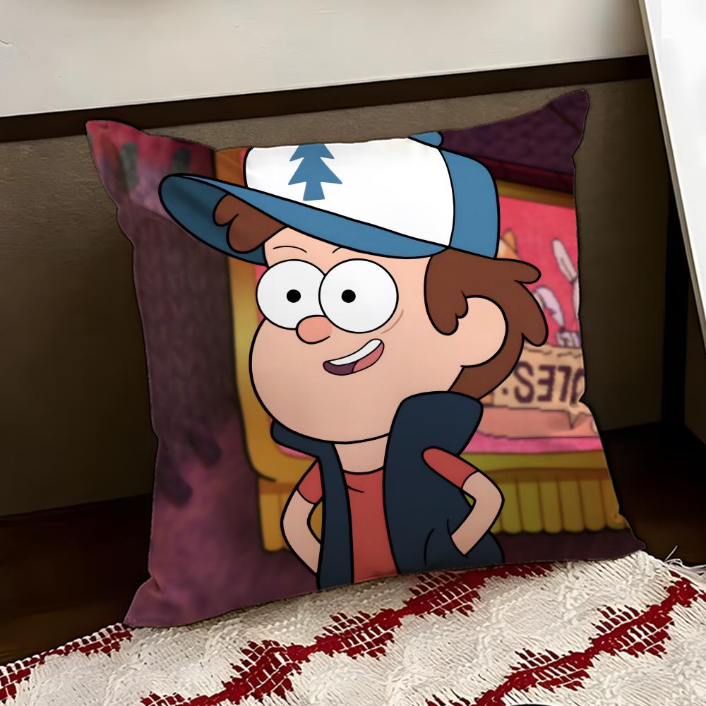 Ggravity Ffalls Anime Cushion Cover Reversible Soft Durable Pillow Cover Home Car MultiScene Use for Daily Comfort