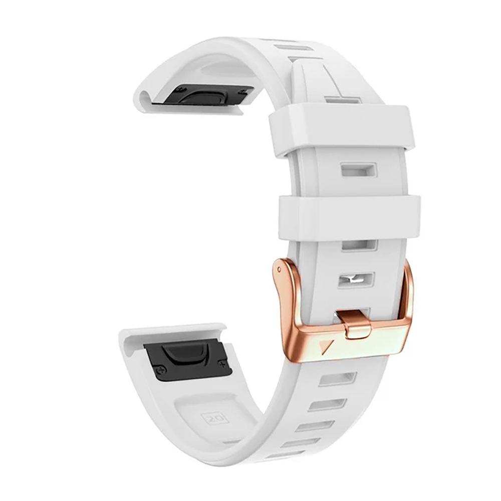 20mm Gold Buckle Silicone Smart Watch Band for Garmin Fenix 8S/7S/6S/6S Pro/5S