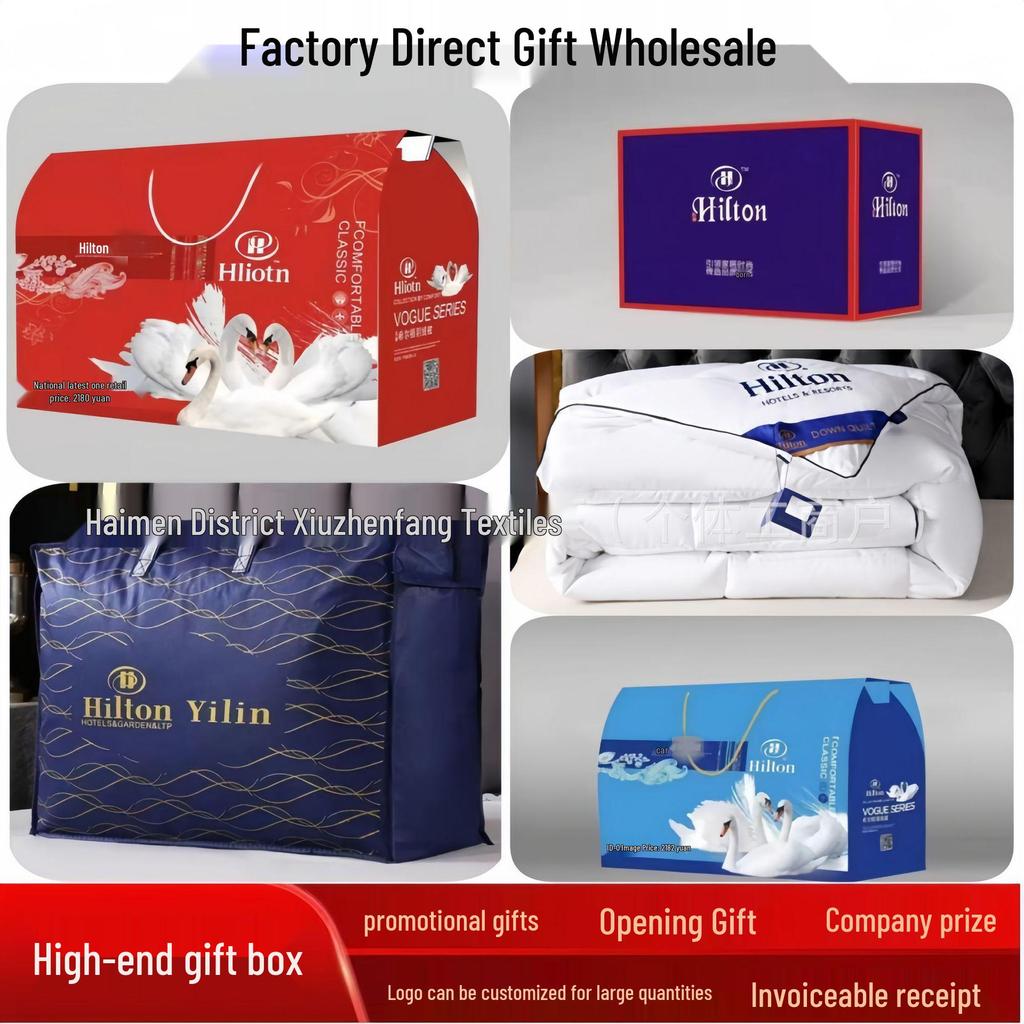 Hilton Hotel Style Feather Velvet Quilt - Spring, Autumn & Winter Bedding Gift.