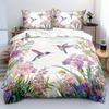 Hummingbird Flower Quilt Cover Bedding Digital Independent Station Kit Three-Piece Set