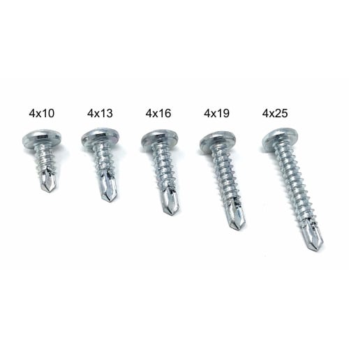 Iron Pan Head Piercing Screws, 4mm X 13mm, Small Box (4x13 - 80 Pieces)