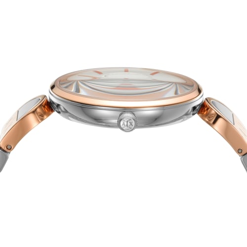 A|X Armani Exchange Women's Watch NA AX5383 Silver and Pink Gold