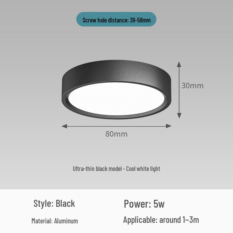 Round Surface-Mounted LED Ceiling Light for Living Room, Bedroom, Entrance, Corridor, Aisle, Home Spotlight