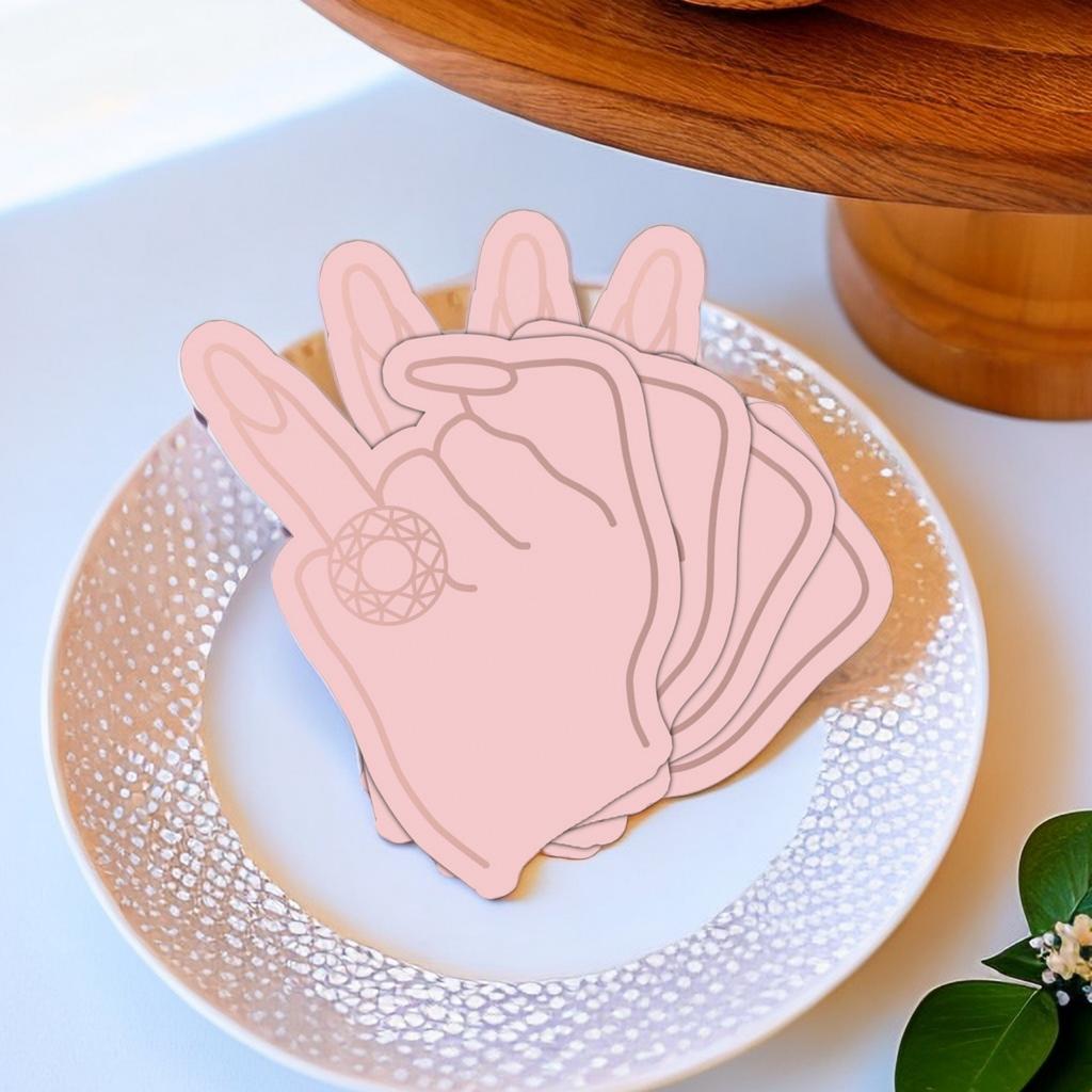 Junggesellinnenabschied Servietten, Verlobungsparty & Quinceañera Dekorationen - Ringfinger Folien Cocktail Servietten, Dekor, Letztes Abenteuer vor dem Ring