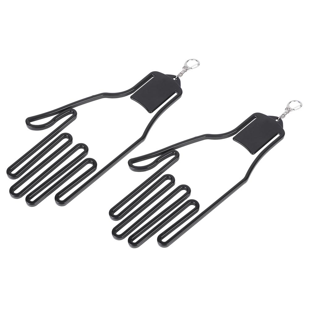 2Pcs Golf Glove Plastic Support Stretcher Bracket Rack Hanger Tool Accessory Supply Black