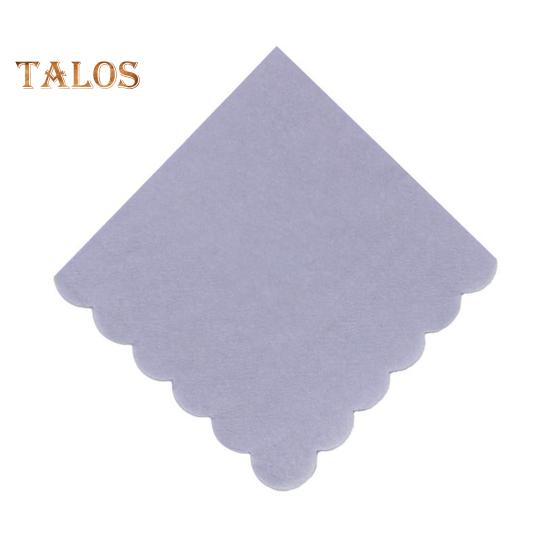 

100 листов 25 см фестончатые коктейльные салфетки 2 слоя толстые квадратные одноразовые бумажные салфетки для детского душа свадьбы дня рождения десерта напитка ужина фиолетовый