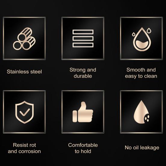 Dávkovač a rozprašovač olivového oleje 2 v 1 z nerezové oceli 360ml/430ml/500ml potravinářský olejový rozprašovač pro kuchyňské vaření, fritézu, smažení, grilování