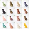 Resin Dog Figurine With Natural Crystal For Office Desk Decor And Home Gift